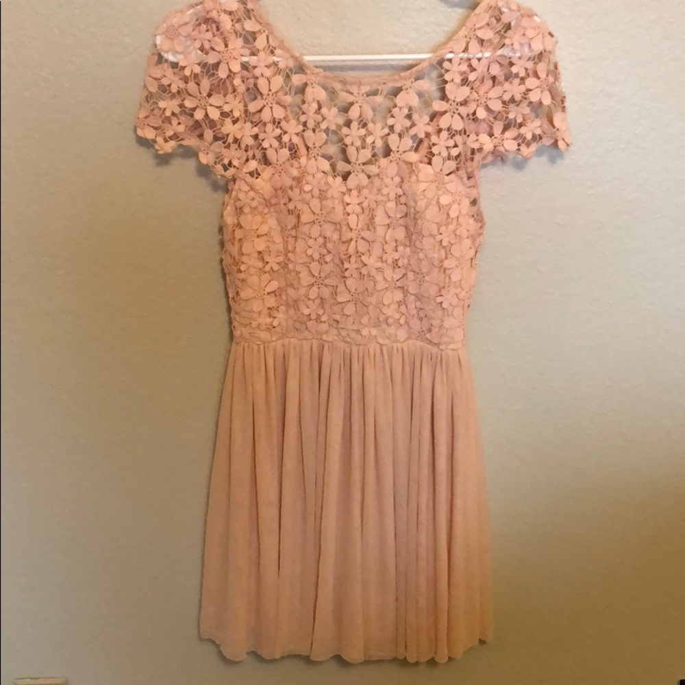 Light pink mini dress